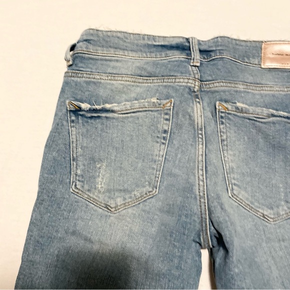 Zara Trafaluc Distressed Blue Jeans Womens Size 4 - Picture 13 of 16